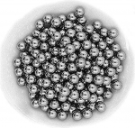 S&uuml;sinikterasest valmistatud t&auml;ppispallid, laagripallid, 1 kg, laagrite teraskuulid, t&auml;ppistorude teraskuulid, v&auml;litingimustes kasutatavad pallid, t&auml;iskasvanute pallid (8 mm)