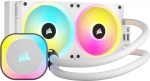 Corsair iCUE LINK H100i RGB vedeliku CPU-jahuti - 240 mm AIO - QX120 RGB ventilaator - Sobib Intel LGA 1700, AMD AM5 - iCUE LINK s&uuml;steemihoidik kaasas - valge