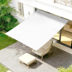 LOVE STORY p&auml;ikesekaitse markiis, 2,5 x 3 m, ristk&uuml;likukujuline varjudega v&otilde;rk, veekindel pol&uuml;ester (PES) tuulekaitse, 95% UV p&auml;ikesekaitse v&auml;litingimustesse, &otilde;ue, terrassile, autovarjualusele, valge