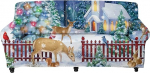 Jeiento Loveseat Diivan Cover Christmas Reindeer Sofa Protective Cover Extra pehme paks diivanikate koos elastse riba ja vahtpolsterdusega, t&auml;iuslik m&ouml;&ouml;bli kaitse elutuppa, sinine