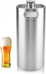 Mini roostevabast terasest &otilde;llet&uuml;nn Growler Keg Portable Beer Craft Barrel koos spiraalse kaanega kodu pruulimiseks Hotel Bar Pub 3.6L