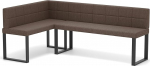 Paremal/vasakul 142 x 196 cm s&ouml;&ouml;gitoapink seljatoega metallist jalgadel - universaalne pehmendusega nurgapink s&ouml;&ouml;gitoas - istme k&otilde;rgus 42 cm