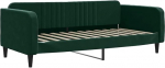 vidaXL p&auml;evavoodi, k&uuml;lalisvoodi, 2-in-1, diivanvoodi magamistuppa, elutuppa, diivanvoodi, kaasaegne disain, tumeroheline, 100 x 200 cm, sametist