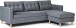ebuy24 Marino diivan BA1, Chaise Longue paremale v&otilde;i vasakule p&ouml;&ouml;ratav (veluurhall) - K80 x L219 x S151 - 100% pol&uuml;ester/pol&uuml;eetrivaht - Hall - kaasaegne disain - elutuppa