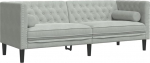 Hommdiy Chesterfield diivan 3 istekohaga, elutoa diivan helehall sametiga