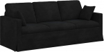 vidaXL diivan must 198 x 78 x 80 cm Velvet elutuba kaasaegne diivan Ergonoomiline disain vastupidav sametist istumine modulaarne sektsioondiivan kaasaegne pere