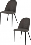 t m c s Tommychairs 2 toolist koosnev komplekt Jennifer pehmendustega k&ouml;&ouml;gi- ja s&ouml;&ouml;gitooli Hippo kunstnahast ja mattmustadest raudjalgadest.