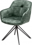 Invicta Interior Euphoria p&ouml;&ouml;rlev disaintool roheline sametist retro stiilis dekoratiivse tikkimisega s&ouml;&ouml;gitoa tool