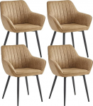 Colenis s&ouml;&ouml;gitoatoolid, 4 tooli, k&ouml;&ouml;gitoolid, mikrofiiberist toolid seljatoega, mikrofiiberist iste, metalljalad, maksimaalne koormus 120 kg, k&ouml;&ouml;k, elutuba, s&ouml;&ouml;gituba, magamistuba, liiv, Luna