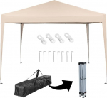 Mingone Gazebo 3 x 3 Pop Up kokkupandav Gazebo Veekindel Stabiilne aed Gazebo Peotelk &Otilde;lletelk Telk telk ilma k&uuml;lgpaneelideta, UV kaitse 50+, beež