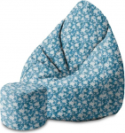 DreamRoots Bean Bag 80 x 80 x 120 cm - Bean Bag koos seljatoe ja jalatsi ning kattega - istmepadi p&otilde;randale t&auml;iskasvanutele koos t&auml;idisega M