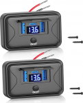 Pakk 2 72 W 12 V USB pistikupesa paneeli seinale paigaldamine Dual kiirlaadija 36 W PD pinnapealne paigaldus auto USB &uuml;hendus koos voltmeetri l&uuml;litiga auto bussi haagissuvila veoauto jaoks