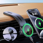 Mobiiltelefoni hoidja auto koos laadimisfunktsiooniga