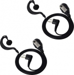 UAYESOK G-kujulised k&otilde;rvaklapid Politsei turvalisus Walkie Talkie peakomplekt PTT-mikrofoniga Motorola CP040 CP140 Hytera Midland Radio 2 Pin (2 Pack)
