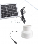 Solarbetriebener Abluftventilator, 75 mm auf 110 mm, Umr&uuml;stsatz f&uuml;r Dachboden, Badezimmer, Garage, Bel&uuml;ftung mit 16, 4 Fu&szlig; Kabel, PVC Rohr, Solar Abluftventilator