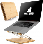 MY FAT GORILLA Bambusest s&uuml;learvuti statiiv, reguleeritav k&otilde;rgus, ergonoomiline universaalne hoidja s&uuml;learvuti statiivile, puit, &uuml;hildub 10-16 tolliga, s&uuml;learvuti statiiv, s&uuml;learvuti hoidja, s&uuml;learvuti statiiv, s&uuml;learvuti statiiv