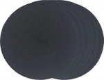 Punutud taldrikud &Uuml;mmargused taldrikud Punutud plastikust 35cm taldrikud 6 taldriku komplekt lilla (must)