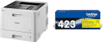 Brother HL-L8260CDW Professional WLAN v&auml;rviline laserprinter (31 lk/min, kahepoolne, 2400 x 600 DPI) valge/must ja originaal Jumbo toonerikassett, kollane