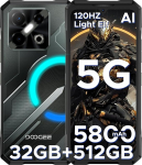 DOOGEE Blade GT Pro 5G v&auml;litingimustes kasutatav mobiiltelefon ilma lepinguta koos LED valgusefektidega, 32GB + 512GB/2TB TF DDR5, Dimensity 7050, 6,72-tolline FHD+120Hz, Android 14 v&auml;litingimustes kasutatav nutitelefon, 100MP + 32MP/5800mAh