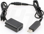 Power Bank 5V USB to NP-FW50 toiteallikas Sony A7 A7II A7S A7SII A7R A7RII A6300 A6500 A6000 A5100 NEX seeria kaamerale