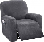 Recliner Slipcovers Recliner Cover Diivan Slipcover Diivan Cover 4-osaline m&ouml;&ouml;bli kaitse Diivan Rich Velvet Plush Shape Fit Stretch Stiilne pehme elastse alusega (Hall)