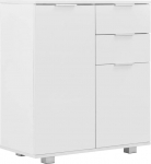 vidaXL k&uuml;ljepaneel 2 sahtliga 2 uksega k&uuml;ljepaneel k&uuml;lgkapp seisev kapp mitmeotstarbeline kapp k&otilde;rge l&auml;ikega valge 71 x 35 x 80 cm puitmaterjalist