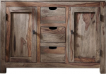 MASSIVMOEBEL24.DE Nature Grey Sideboard #83 Sheesham - Erinevad suurused, v&auml;rv: Suurus: 120 x 45 x 85 cm (B x S x K x K).
