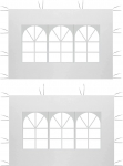 2 Gazebo k&uuml;lgpaneelid PVC-aknaga, 2 x 3 m veekindel, Oxfordi kangas 210D kokkupandav veekindel peotelk aknaga aiamaja, v&auml;ljas, peo jaoks