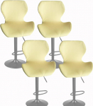 Stretch Bar Stool Slipcovers madala seljatoega, 4/2 komplekt, Baaritooli kate p&ouml;&ouml;rlevale toolile, kaasaegne pubi Counter, baaritooli katted, J, 4 t&uuml;kki