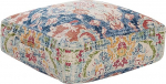 Beliani pouf k&auml;epidemega puuvillane v&auml;rviline ruudukujuline 50 x 50 x 20 cm Oriental Oued