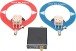 2-osaline Doughnut Antenni komplekt Sinine SW (4MHz-24MHz) ja punane AM MW (500kHz-2000kHz) Mini siseantenn AV Audio Video jaoks
