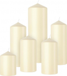 Bolsius Smooth Pillar Candles - K&uuml;&uuml;nla komplekt 6 - Pehme p&auml;rl - Dekoratiivsed majapidamisk&uuml;&uuml;nlad - Pikk p&otilde;lemisaeg - L&otilde;hnastamata - Looduslik taimevaha - Ilma palmi&otilde;lideta