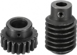 hankimise kaart 1045 Steel Worm Gear Kit 20T 1.25 moodul 1:20 reduktsioonikiirus Right Turn Gear Wheel Reducer (Gear 12mm Bore, 28mm OD, Rod 8mm Bore)