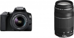 Canon EOS 250D Digital Camera with Lens EF-S 18-55 mm F4-5.6 is STM & EF 75-300 mm F4.0-5.6 III Zoom Lens (58 mm Filter Thread) Black