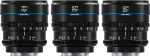 SIRUI Night Walker Cine Lens with Manual Focus Set, 24 mm, 35 mm, 55 mm, T1.2 Lens with Large Aperture and S35 Frame Prime Lens for X Mount for X-H2/H2S, XT-4, XT-3, X-S10(MS-3SXB, Black)