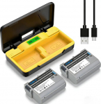 2280 mAh 2tk EN-EL15 EN-EL15C aku ja laadija &Uuml;hildub Nikon Z7, Z7 II, Z8, Z5, Z5II, Z6, Z6II, Z6III, D850 D810 D800 D780 D750 D610 D600 D500 D750 000 D7200 D7100 D7000
