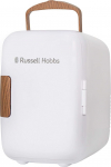 Russell Hobbs RH4CLR1001SCW Mini Portable Cooler and Can Warmer for Drinks Cosmetics Makeup Skin Care AC/DC Power Supply Scandi Style White & Wood Effect for