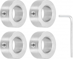 hankekaart 4 St&uuml;ck Schaftmanschetten, 18 mm Bohrung, massiver Edelstahl, 1 Schraubenschaftmanschette, 32 mm Au&szlig;endurchmesser, 14 mm Dicke, f&uuml;r Motor, Gartenwagen, Riemenscheibe, Maschinen und