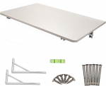 Moderner Klapptisch zur Wandmontage, Wandmontage, vielseitig einsetzbar f&uuml;r K&uuml;chen, Waschk&uuml;chen, Hausbars und Restaurants (valge, 80 x 50 cm)
