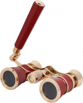 Ooperiklaasi binokkel, 3 x 25 kaasaskantav teatri ooperi binokkel koos k&auml;epidemega t&auml;iskasvanutele / naistele / t&uuml;drukutele muusikalis (punane)