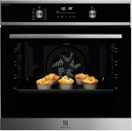 Electrolux EOD6P77X Multifunctional Steam Oven with Pyrolytic Cleaning, 11 Functions, 45 Automatic Programmes, Multi-Stage Even Cooking, Thermal Probe, Quick Heating, LED Display, Stainless Steel, A+