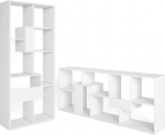 Skraut Home raamaturiiul, raamatukogu, raamaturiiul, raamaturiiul, 162 x 67 x 31 cm, hoiuriiul, kaasaegne stiil, valge