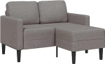 Model4107064 L-kujuline 2-kohaline diivan koos Chaise Longue Taupe - pol&uuml;ester, metall, puit, 125 x 118 x 85 cm - v&auml;ikesesse elutuppa