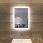 SONNI Vannitoa peegel koos valgustusega, 60 x 40 cm LED vannitoa peegel seinal&uuml;litiga, seinapeegel, valgustatud peegel, IP44
