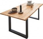 Sam, Seattle s&ouml;&ouml;gitoa laud, naturaalne tammepuit, metallist U-raam, puu servaga laud, unikaalne