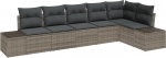 Rantry 6 tk aiasohva komplekt padjaga Grey Poly Rattan Garden Lounge Model3347079