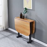 WDDEYYDS kokkupandav s&ouml;&ouml;gilaud, ruumi s&auml;&auml;stev s&ouml;&ouml;gilaud, Drop Leaf laua pikendus, kokkupandav s&ouml;&ouml;gilaud, massiivpuidust Drop Leaf k&ouml;&ouml;gilaud 6 ratastega, pruun