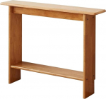 Kitsas konsoollaud, puidust konsoollaud riiuliga, kummist puit, reserveeritud jalak&auml;siplaat, esikusse, elutuppa, magamistuppa (beež, 100 x 20 x 76 cm / 39 x 8 x 30 tolli)