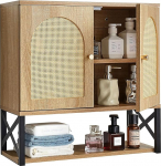 VEVOR Vannitoa seinakapp Meditsiinikapp 2 uksega ja reguleeritavate riiulitega (3 k&otilde;rgustasandit), hoiukapp seinakapp avatud jaoturiga k&ouml;&ouml;gi WC pesuruumi jaoks