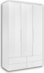 Spice - Stella Tradingi elegantne garderoobikapp, millel on palju hoiuruumi - mitmek&uuml;lgne kapi, millel on hingedega uksed, valge k&otilde;rgl&auml;ikelisus